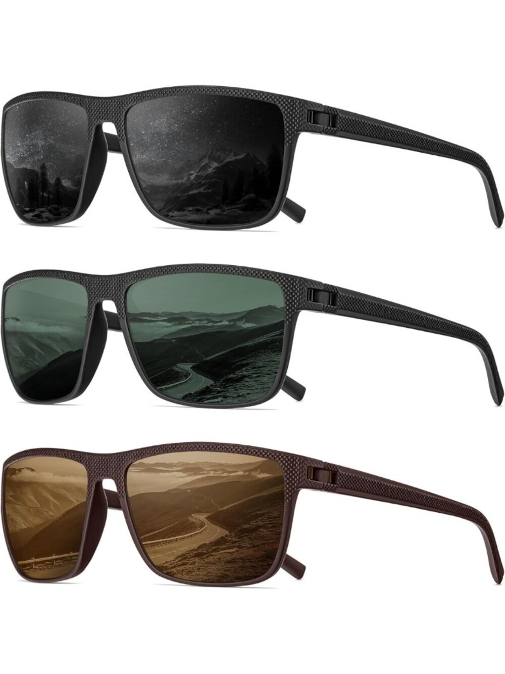 Lightweight Polarized Sunglasses for Men - UV Protection, Ideal for Driving